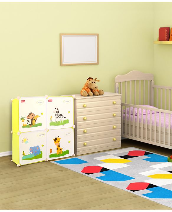 Babyhug 4 Layered Detachable Storage Unit Animal Print - Green
