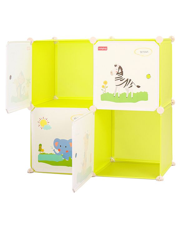Babyhug 4 Layered Detachable Storage Unit Animal Print - Green