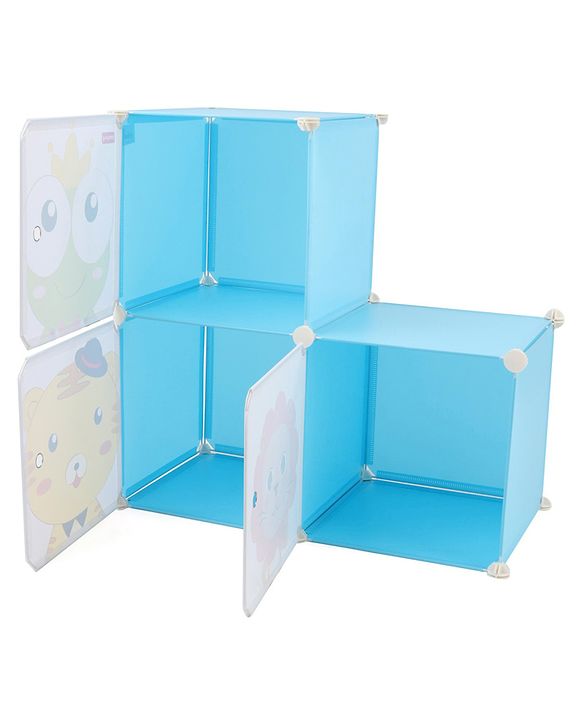 Babyhug 3 Cabinets Detachable Storage Unit Cartoon Print - Blue