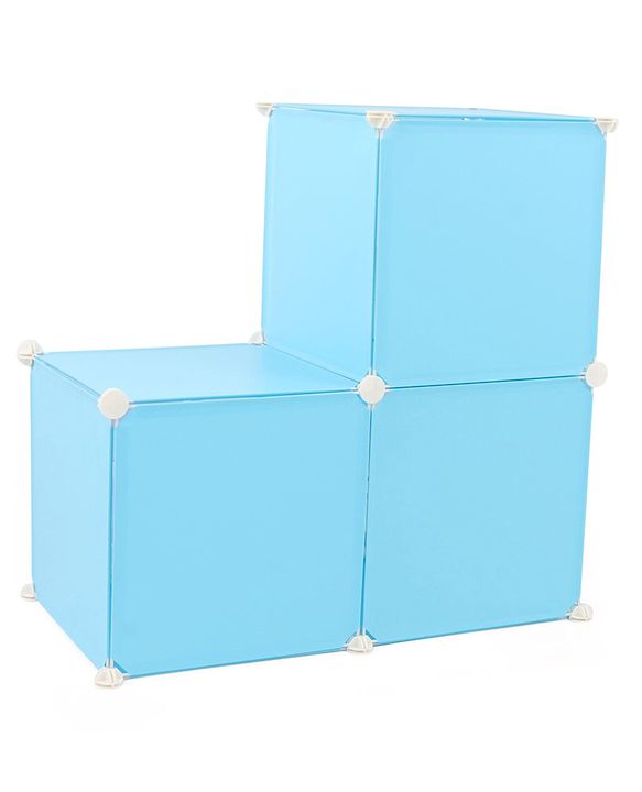 Babyhug 3 Cabinets Detachable Storage Unit Cartoon Print - Blue