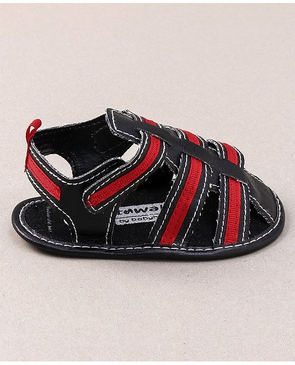 Cute Walk by Babyhug Booties - Black Red