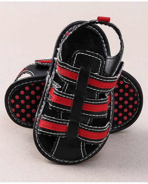 Cute Walk by Babyhug Booties - Black Red