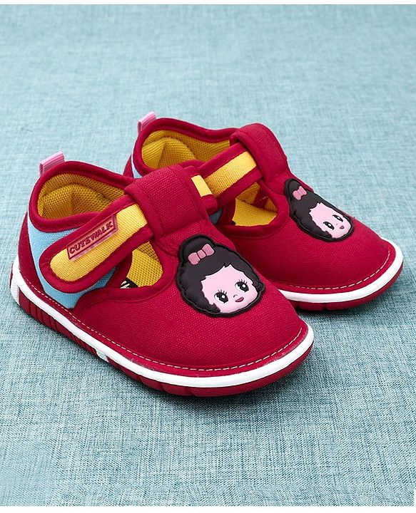Cute Walk by Babyhug Canvas Musical Shoes Doll Patch - Red