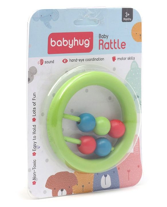 Babyhug Beads Rattle Red - Length 9 cm