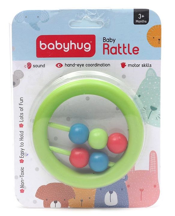 Babyhug Beads Rattle Red - Length 9 cm