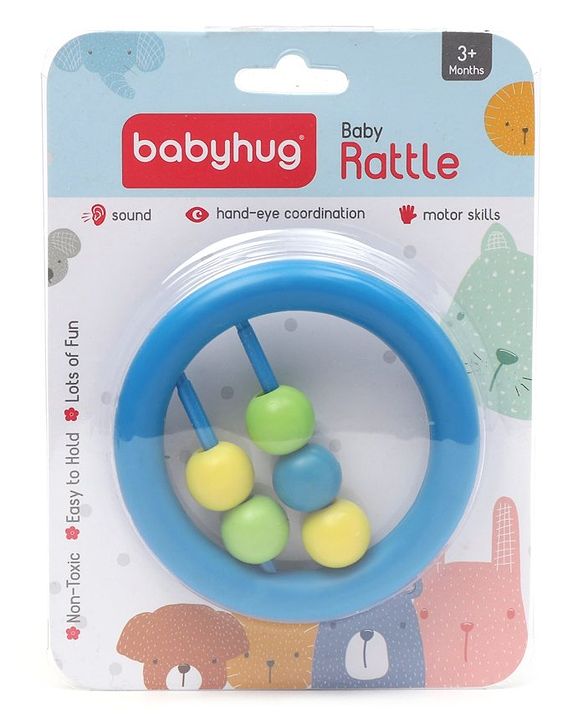 Babyhug Beads Rattle Red - Length 9 cm