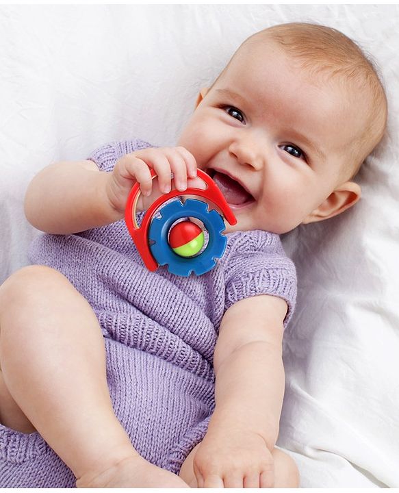 Babyhug Flip Flower Rattle - Blue