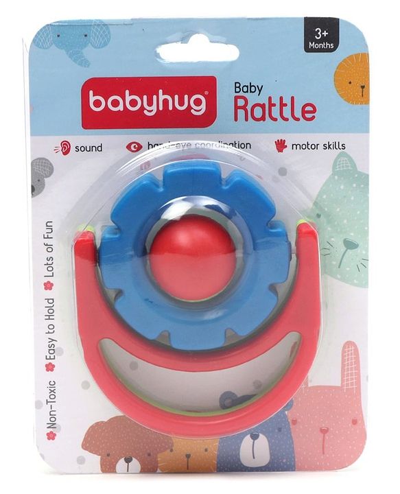 Babyhug Flip Flower Rattle - Blue