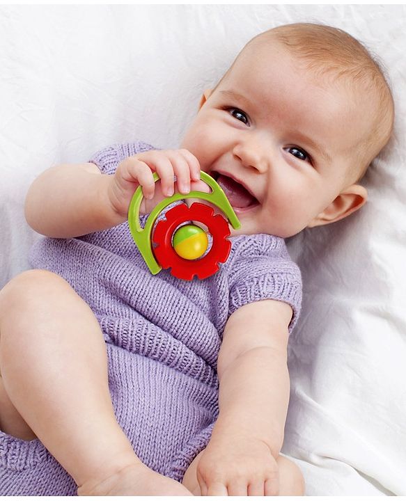 Babyhug Flip Flower Rattle - Blue