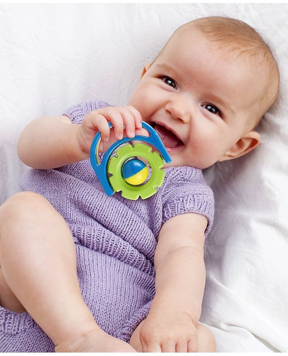Babyhug Flip Flower Rattle - Blue