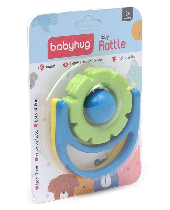 Babyhug Flip Flower Rattle - Blue