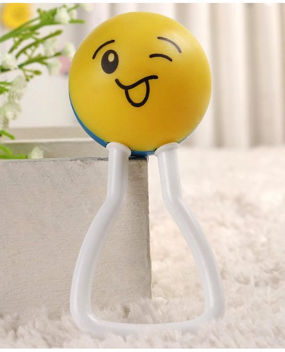 Babyhug Joy Rattle with Vibrant Color & Delightful Rattling Sound|Lightweight, Easy-to-Hold Rattle for Sensory|Motor Skill & Cognitive Development|Safe & Durable Material|3+ Months|BIS|Yellow & Blue