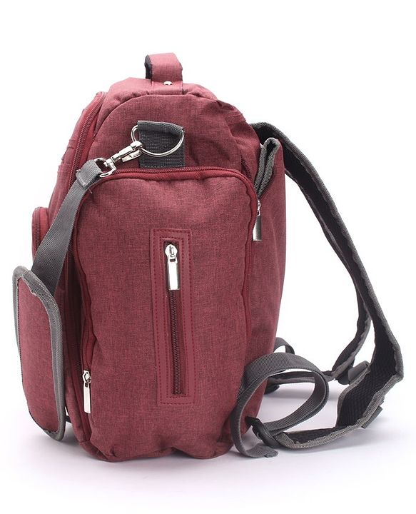 Babyhug Multipurpose Backpack Style Diaper Bag - Maroon