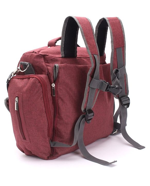 Babyhug Multipurpose Backpack Style Diaper Bag - Maroon