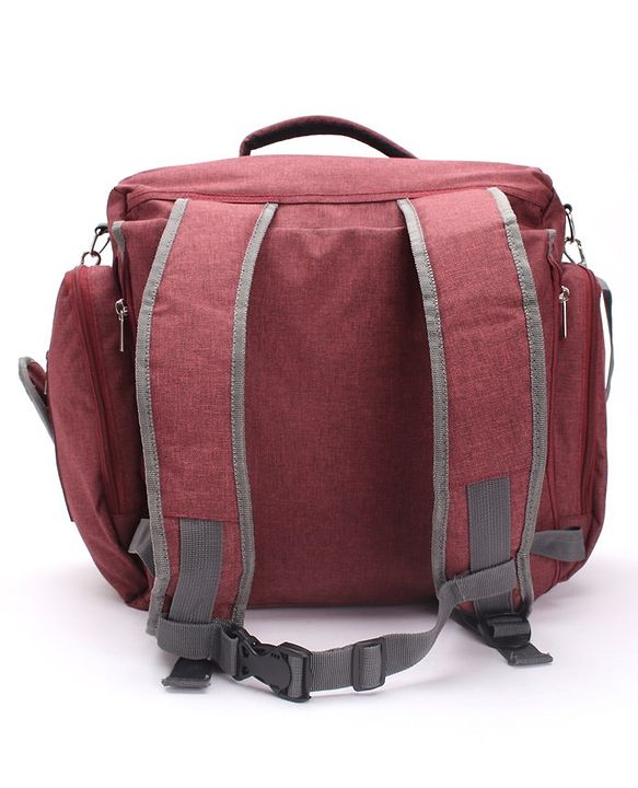 Babyhug Multipurpose Backpack Style Diaper Bag - Maroon