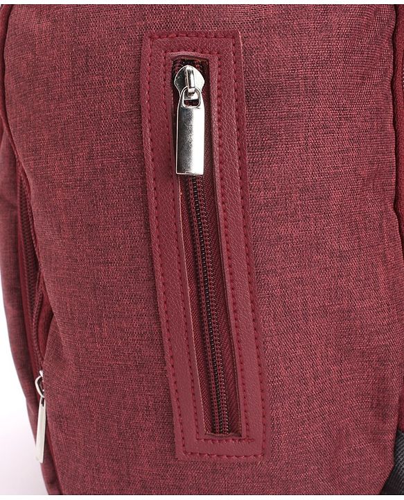 Babyhug Multipurpose Backpack Style Diaper Bag - Maroon