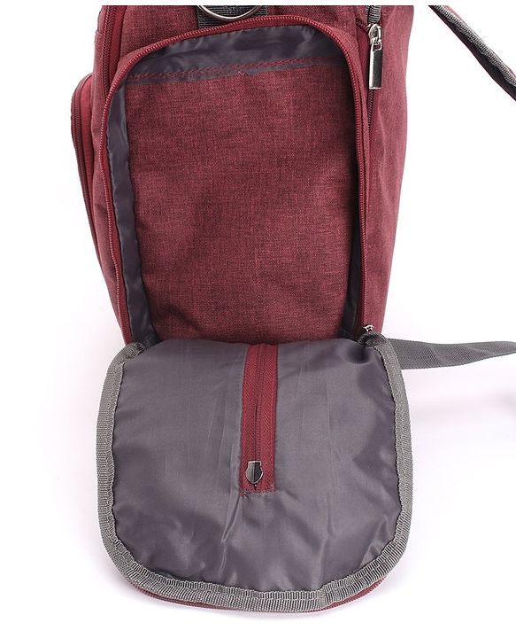 Babyhug Multipurpose Backpack Style Diaper Bag - Maroon