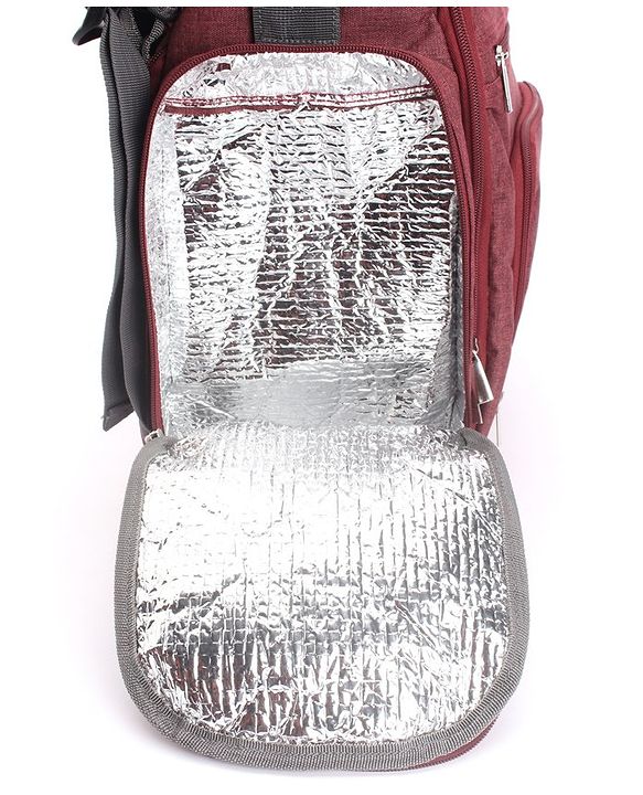 Babyhug Multipurpose Backpack Style Diaper Bag - Maroon