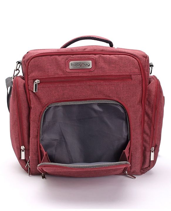 Babyhug Multipurpose Backpack Style Diaper Bag - Maroon