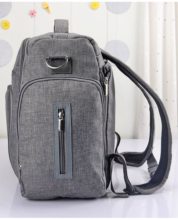 Babyhug Multipurpose Backpack Style Diaper Bag - Grey