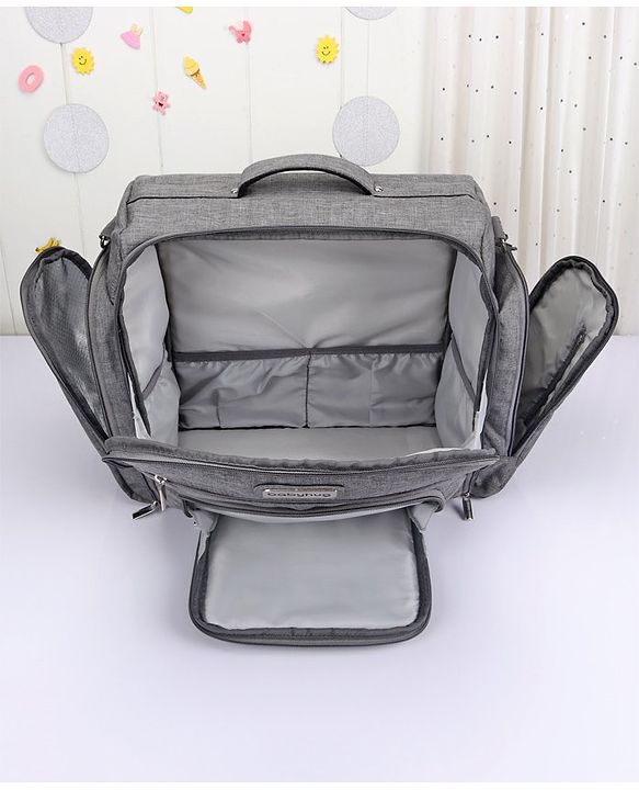 Babyhug Multipurpose Backpack Style Diaper Bag - Grey