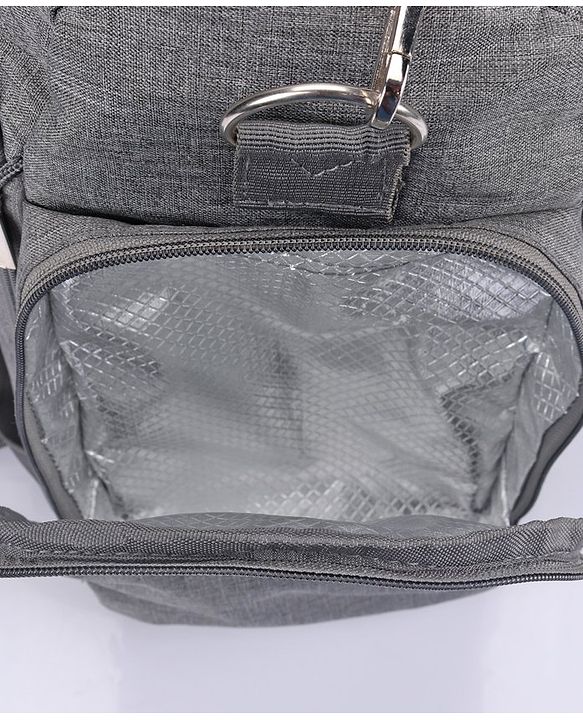 Babyhug Multipurpose Backpack Style Diaper Bag - Grey