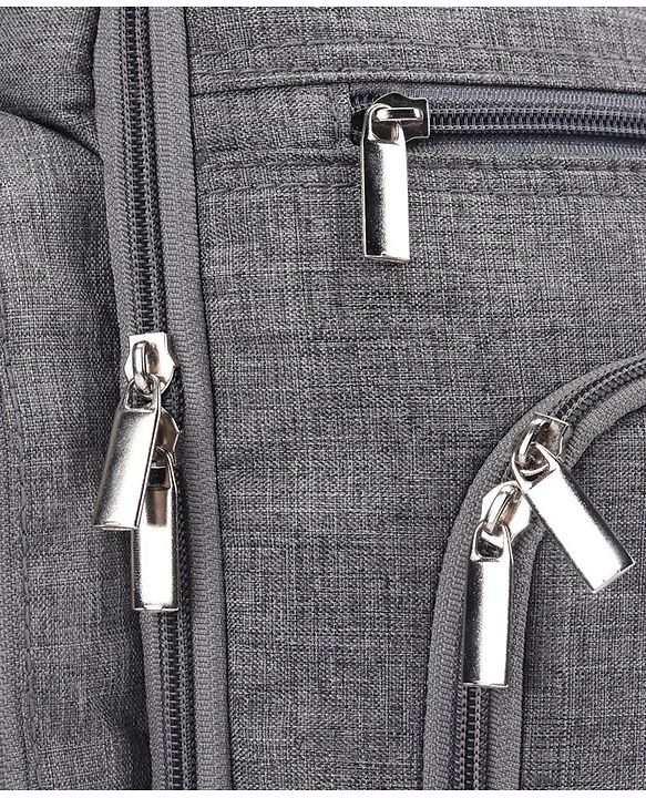 Babyhug Multipurpose Backpack Style Diaper Bag - Grey