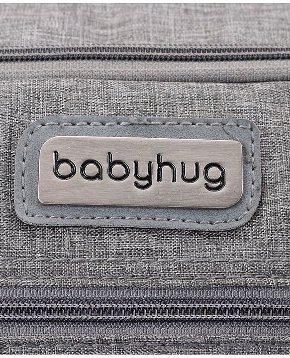 Babyhug Multipurpose Backpack Style Diaper Bag - Grey