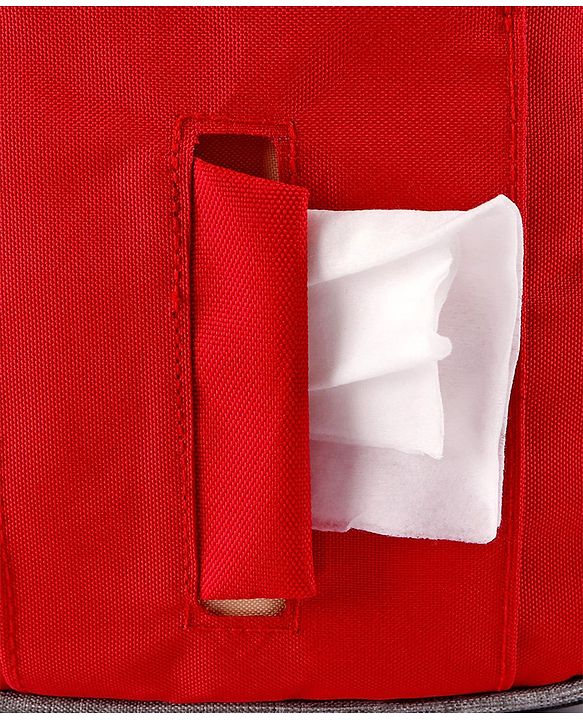 Babyhug Backpack Style Diaper Bag - Red Black