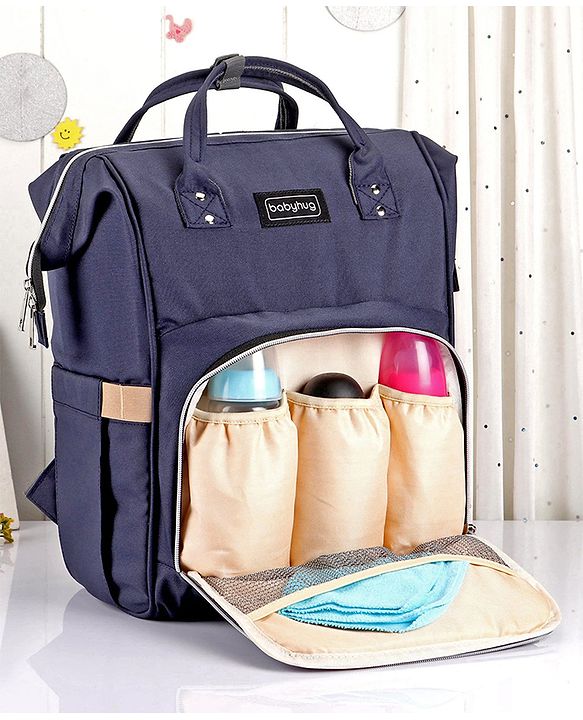 Babyhug Backpack Style Diaper Bag - Red Black