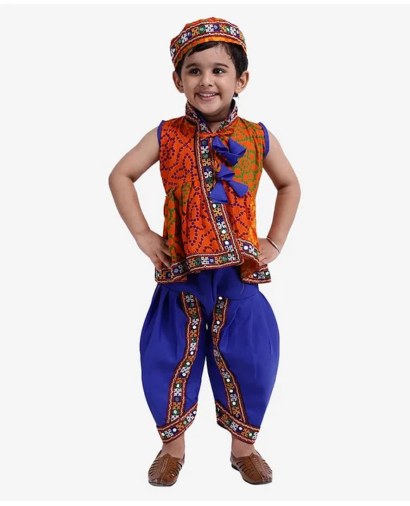 Buy Kkalakriti Gujrati Garba Boy State Theme Red Colour Fancy Dress Costume  For Boys (4-5 yrs) Online at Low Prices in India - Amazon.in