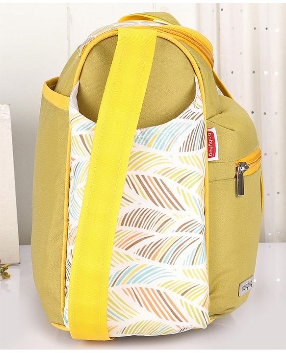 Babyhug Winsome Diaper Bag Giraffe Print - Dark Green