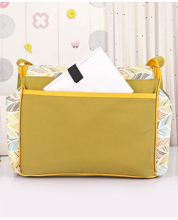 Babyhug Winsome Diaper Bag Giraffe Print - Dark Green