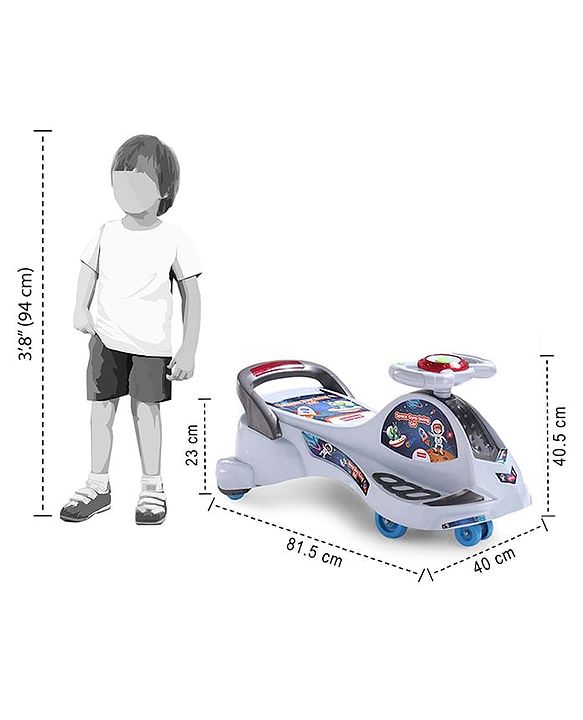 Babyhug Space Gyro Swing Car - Grey