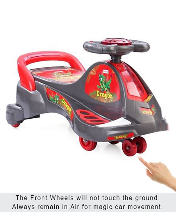 Babyhug Dragon Gyro Swing Car - Grey Red