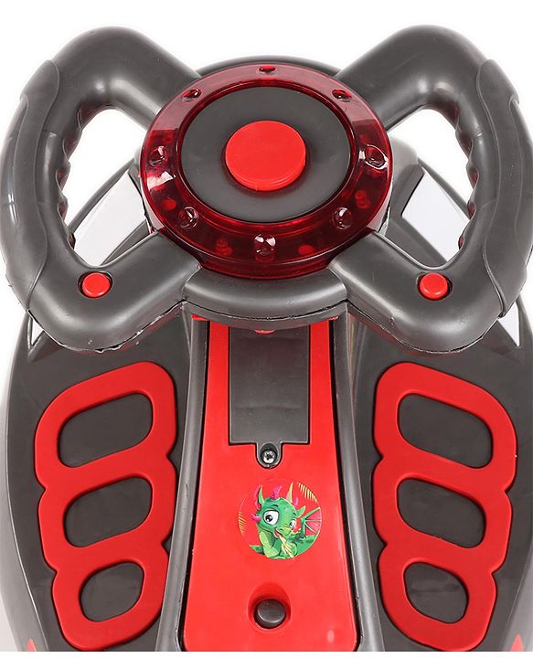 Babyhug Dragon Gyro Swing Car - Grey Red