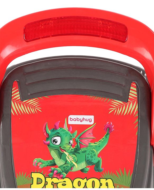 Babyhug Dragon Gyro Swing Car - Grey Red