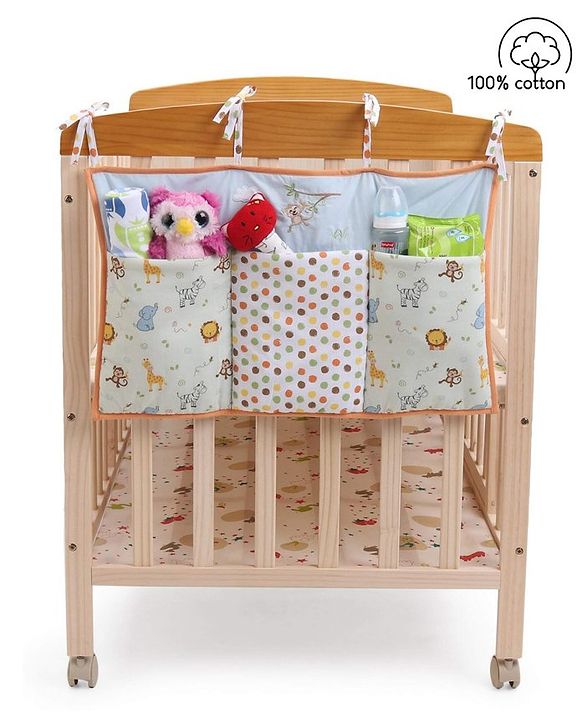 Babyhug Premium Cotton Jungle Safari Bed Organiser