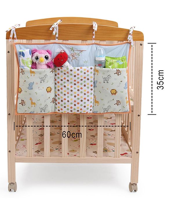 Babyhug Premium Cotton Jungle Safari Bed Organiser