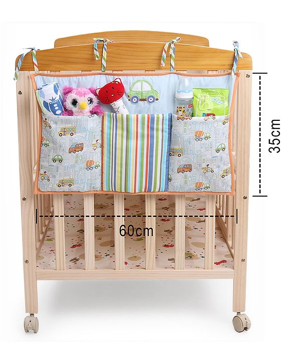 Babyhug Premium Cotton Jungle Safari Bed Organiser
