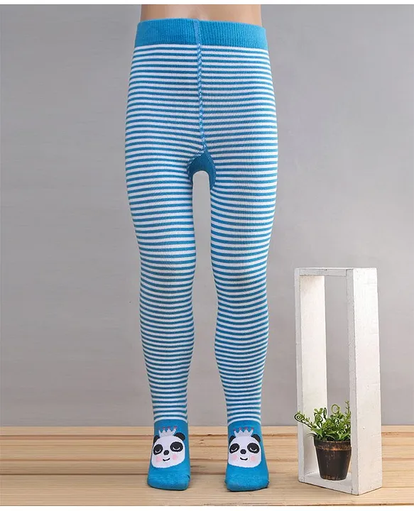 Buy Mustang Stripe Footed Tights Panda Design Blue for Girls (3-6Months)  Online in India, Shop at  - 3034475