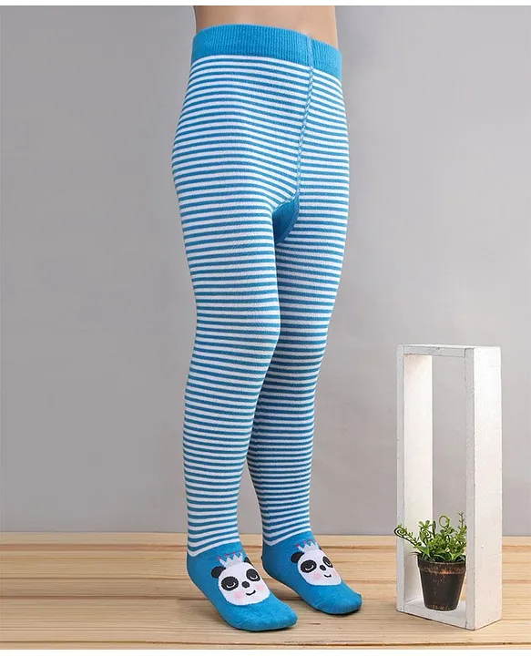 Buy Mustang Stripe Footed Tights Panda Design Blue for Girls (3-6Months)  Online in India, Shop at  - 3034475