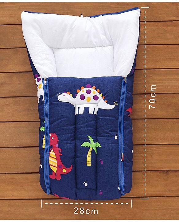 Babyhug Sleeping Bag Dino Print - Navy Blue