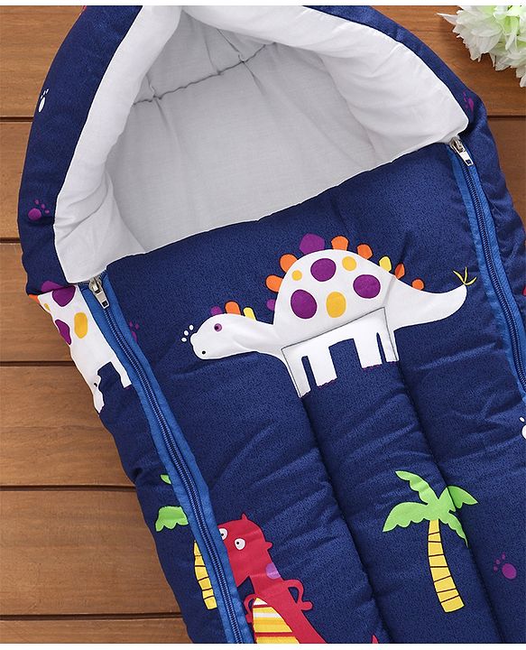 Babyhug Sleeping Bag Dino Print - Navy Blue