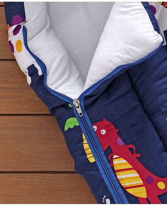 Babyhug Sleeping Bag Dino Print - Navy Blue