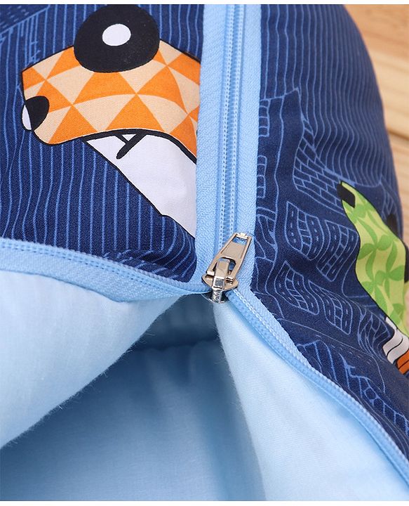 Babyhug Sleeping Bag Cars Print - Navy Blue