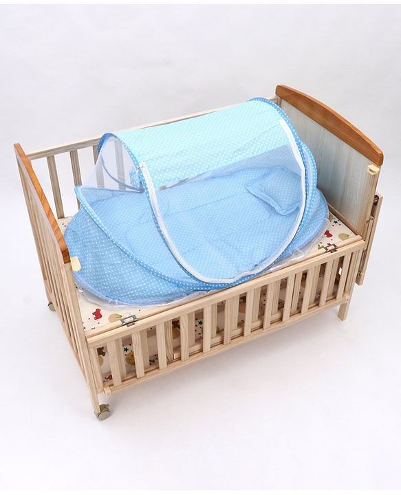 Babyhug Portable Mosquito Net with Matress  - Blue
