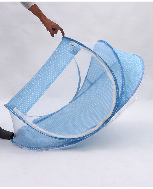 Babyhug Portable Mosquito Net with Matress  - Blue
