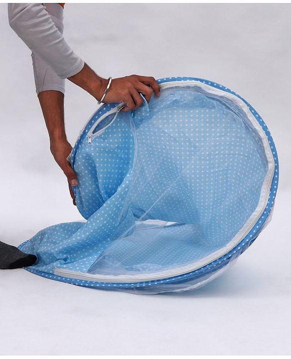 Babyhug Portable Mosquito Net with Matress  - Blue