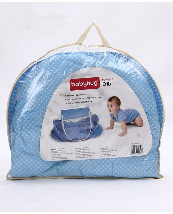 Babyhug Portable Mosquito Net with Matress  - Blue